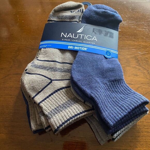 6 PAIR NAUTICA MENS LOW CUT ATHLETIC CUSHION SOCKS  shoe sizes 6 - 12.5 New - Picture 6 of 12